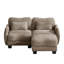 Canapé modulaire 70,8 po Curve Design avec repose-pieds mobile et 2 coussins décoratifs-312441964-312441961