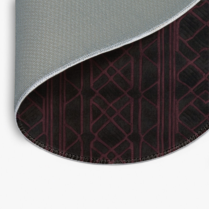 Trellis Brown Indoor and Outdoor Area Rug, Round 5'