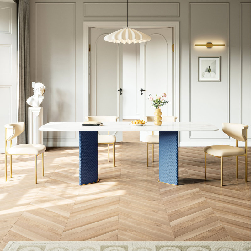 Table de salle à manger en acier inoxydable And Elegant