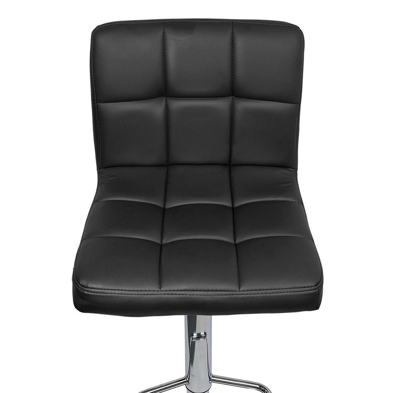 Evererdo Swivel Adjustable Height Bar Stools, Black