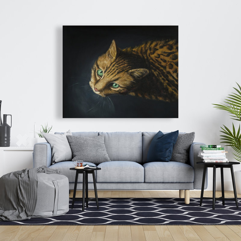 Bengal Cat Canvas - Stylish Animal Bedroom Decor for Home