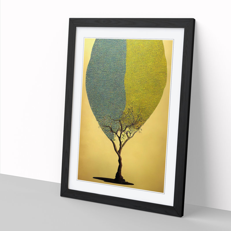 Unique Tree Art Vol.2 - Picture Frame Print, Black, 64cm H x 46cm W x 2cm D