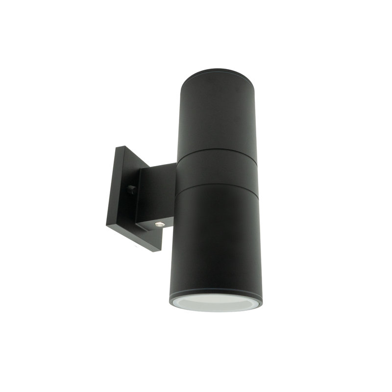 Applique murale d'extérieur DEL cylindrique, Black, Integral Emergency Battery, Up/Down