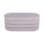 Banc avec rangement en velours taupe