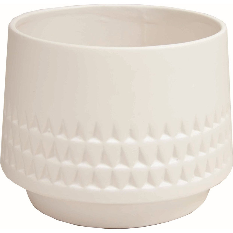 Pot à fleurs noir mat Botoul, Blanc