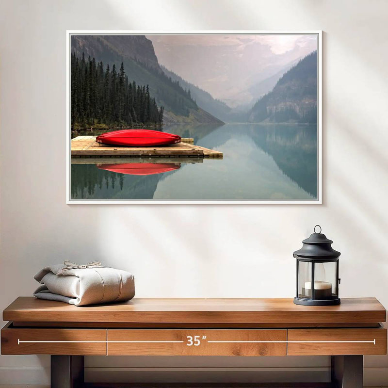 Mountain Lake Kayak, Cadre flottant blanc, 25 po x 17 po