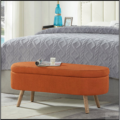 Banc de rangement avec repose-pieds ovale Luxury