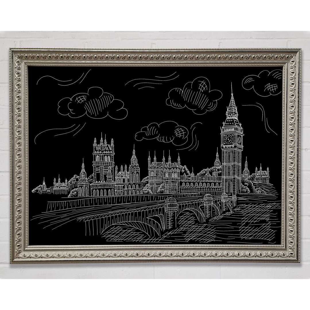 Houses Of Parliament und Big Ben Umriss - Drucken