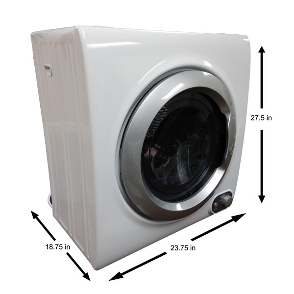 Antfurniture High Efficiency Portable Dryer in White/Black