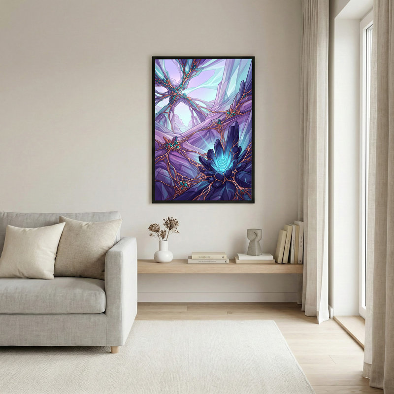 Art mural sur toile violet, 30"H x 20"W