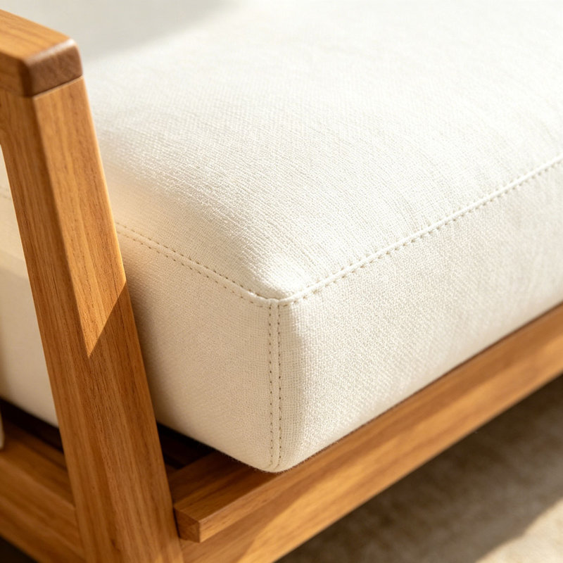 Ensemble de canapé 2 pièces avec causeuse d'extérieur et table basse, Teck