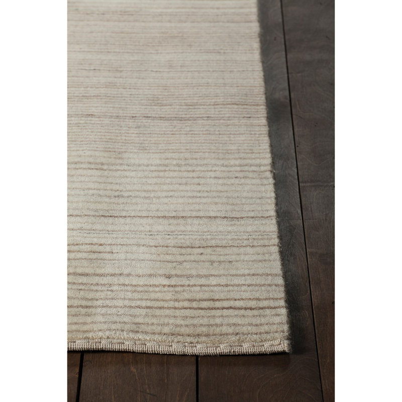 Tapis en laine noué à la main Roxanne - brun / beige, Rectangle 5 pi x 7 pi 6 po