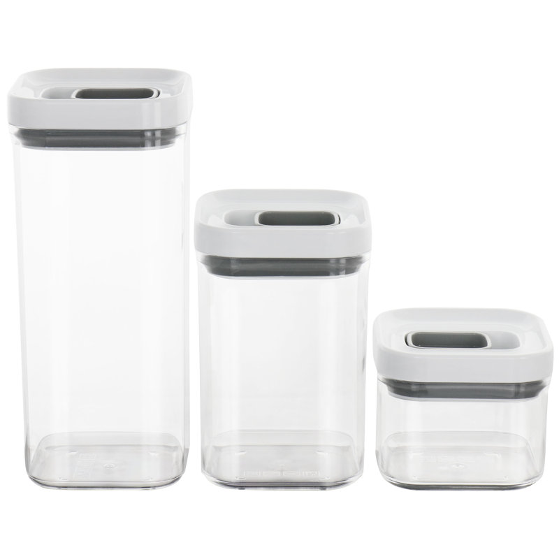 Clear BPA-Free Plastic 3-Piece Storage Container Set
