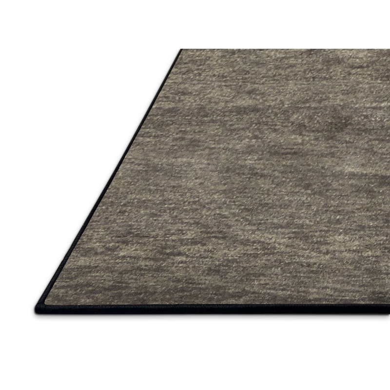 Tapis contemporain gris foncé, Rectangle 6 pi x 9 pi