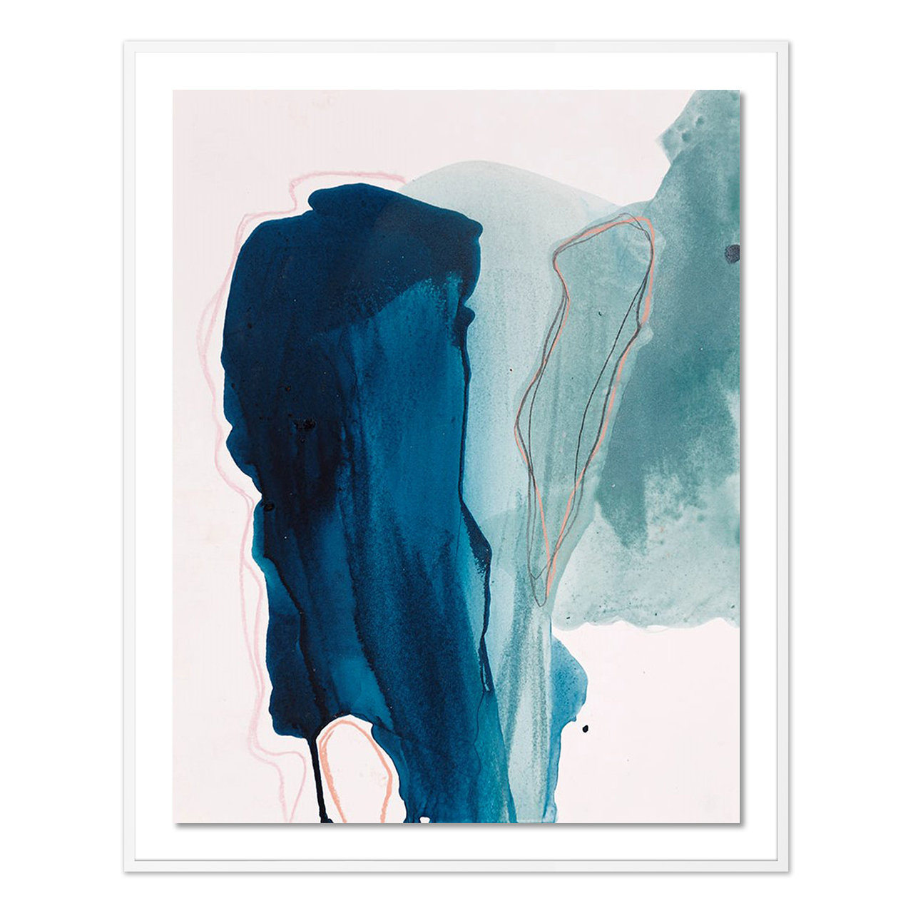 Kim Whiteside "Depth" Print, White, 60" H x 48" W x 2.5" D