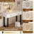 Vanity Desk with LED Mirror and 2 Drawers, Modern Makeup Dressing Table with 3 Color Lighting Modes, White Black for Bedroom Apartment Dorm-275600030