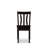 Antique Dining Room Chairs - Slat Back Wooden Seat Chairs, Set of 2, Cappuccino-2029502979