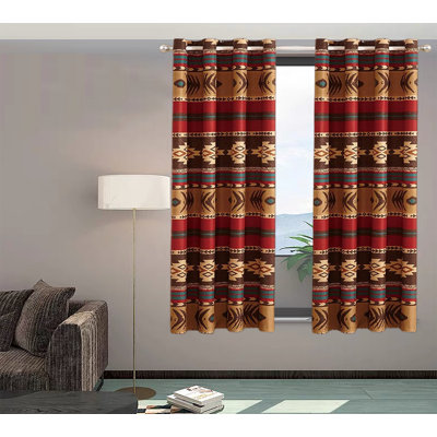 Carstens Skagit River Curtain Panels – Nature-Themed Chenille Curtains With Tie-Backs (Green, 54x84")
