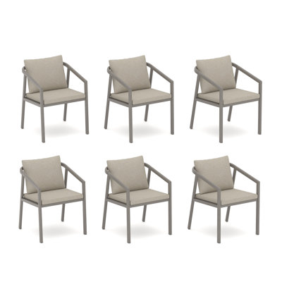 Chaises de patio en aluminium avec coussins