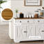 Sideboard, Buffet Cabinet with 2 Drawers, 2Storage Cabinets, 4 Barn-Style Doors