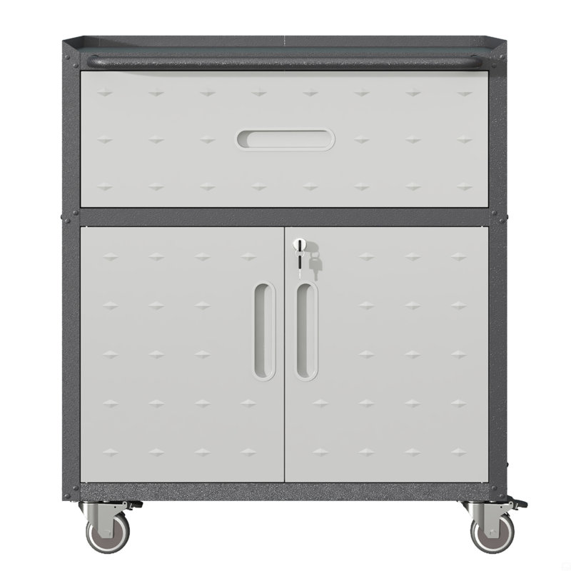 Armoire à outils en métal robuste et durable pour le garage avec roues