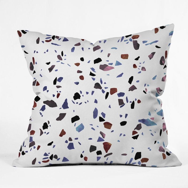 Coussin décoratif à texture terrazzo d’automne emanuela carratoni, 26 po x 26 po