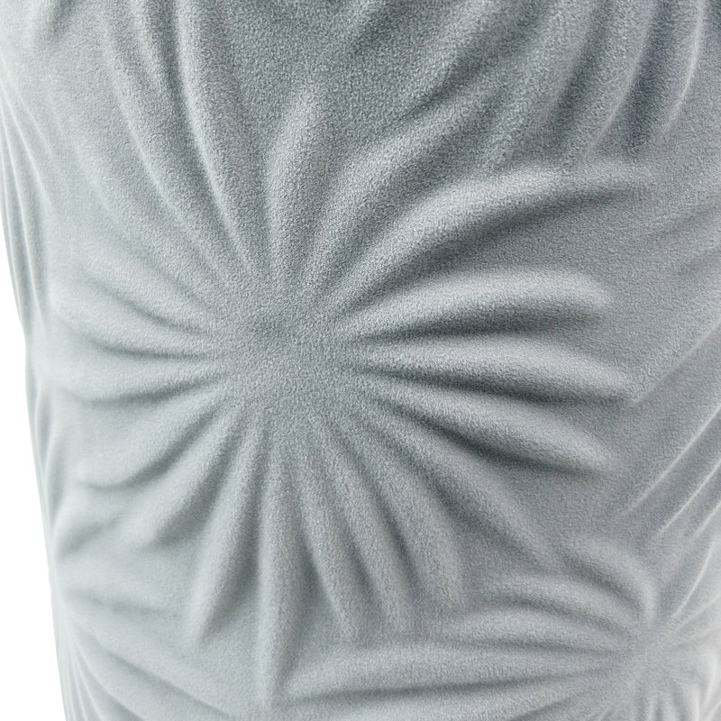 Tabouret à motif floral en céramique émaillée de velours, Gris