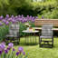 Chaise d'extérieur, ensemble de chaises pivotantes en rotin d'osier-291673239