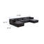Canapé convertible modulaire avec coussins amovibles-460213621