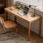 Bureau rectangulaire en bois massif avec 1 tiroir Burlywood-340215485