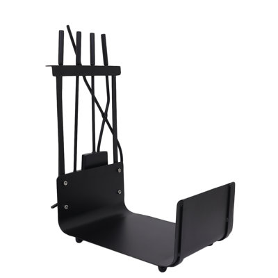 Jaero-Drake Iron Fireplace Tool Set Tool Stand