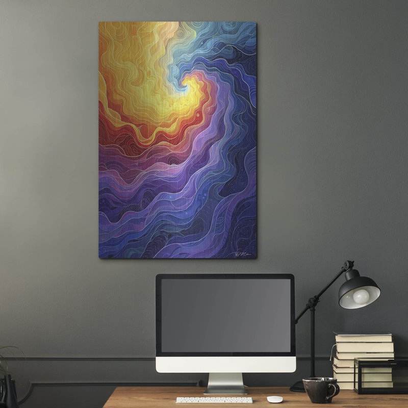 Ivy Bronx «Rainbow Clouds 1» par Momart, art mural en métal, H 36 po x l 24 po