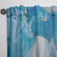 Panneau de rideau simple semi-diaphane abstrait moderne bleu et or-73295384