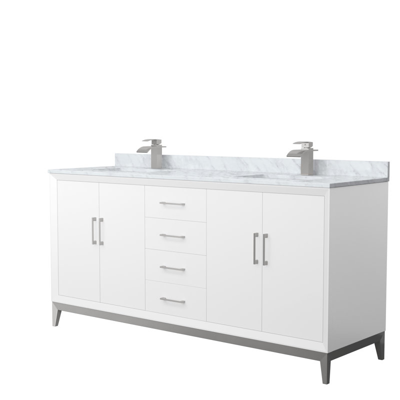 72'' W Vanity, Brushed Nickel