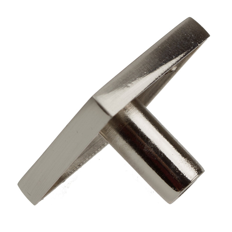 Poignée carrée 1 1/4 po, Nickel satiné