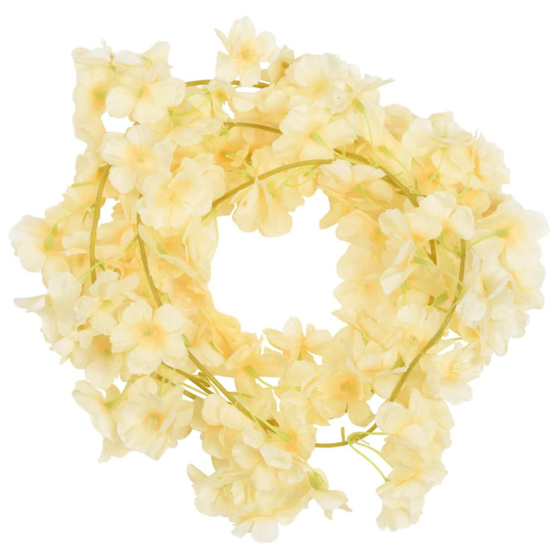  Flower Garlands 6 pcs 180 cm, Champagne