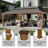 22 FT.W × 12 FT.D Steel Outdoor 2-Tier Hard Top Patio Gazebo with Total Mesh Protection-122760897