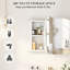 Soini Oval Bathroom Mirror Cabinet, 2 Door Wall Mounted Medicine Cabinet-1250304788-1271260828