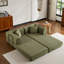Canapé-lit convertible avec coussin cylindrique, canapé-lit pliant en velours côtelé avec cadre de forme fixe, canapé-lit de salon pour la chambre à coucher (vert)-145506678