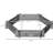 6.24" H Wooden Raised Garden Bed, Gray - 39" X 36" Hexagon Planter For Outdoor Plants, Veggies, Flowers, Herbs Open Style, Weather Bed In Gray, 6" Quick To Assemble,