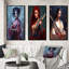 «Samurai Cyberpunk Chick», 3 pièces sur toile-1736882061-1736882060