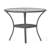 Round Wicker Rattan Side Table With Built-In Glass, Stylish Patio Tables Wicker Coffee Table For Outdoor Outside Patio Porch, Grey