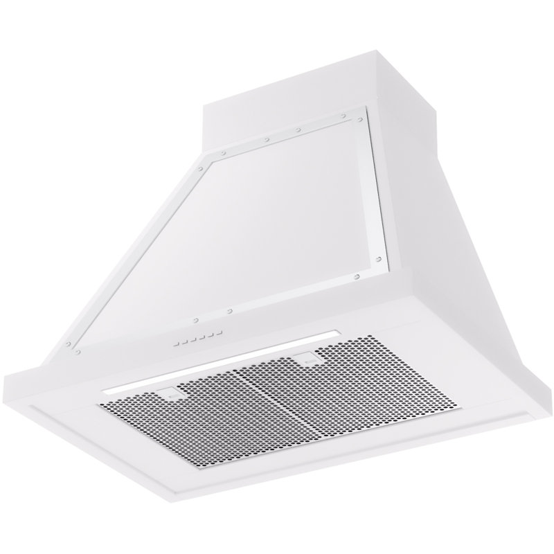 ILVE Nostalgie II Series Noblesse 30 inch Wall Mount Range Hood with 600 CFM, White/Chrome