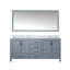 Meuble-lavabo double L 60 po x P 22 po et miroir 58 po.-1527519842-1548938936