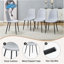 Ensemble de table de salle à manger 5 pièces, table de salle à manger rectangulaire minimaliste, 4 chaises avec pieds en métal
