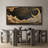 Moody Yellow Crescent Moon Night Clouds Home Decor Extra Large Picture Framed Canvas Print Wall Art-111665912-107118219