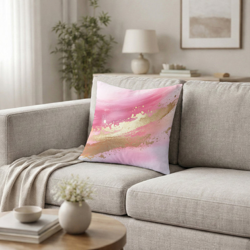 Coussin Brushstroke Elegant, H 16 po x l 16 po
