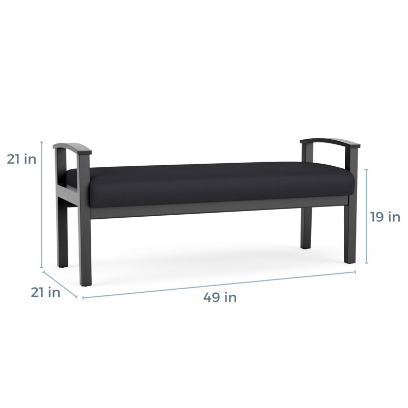Banc en bois massif Amherst, Noir Patriot Plus, Noir