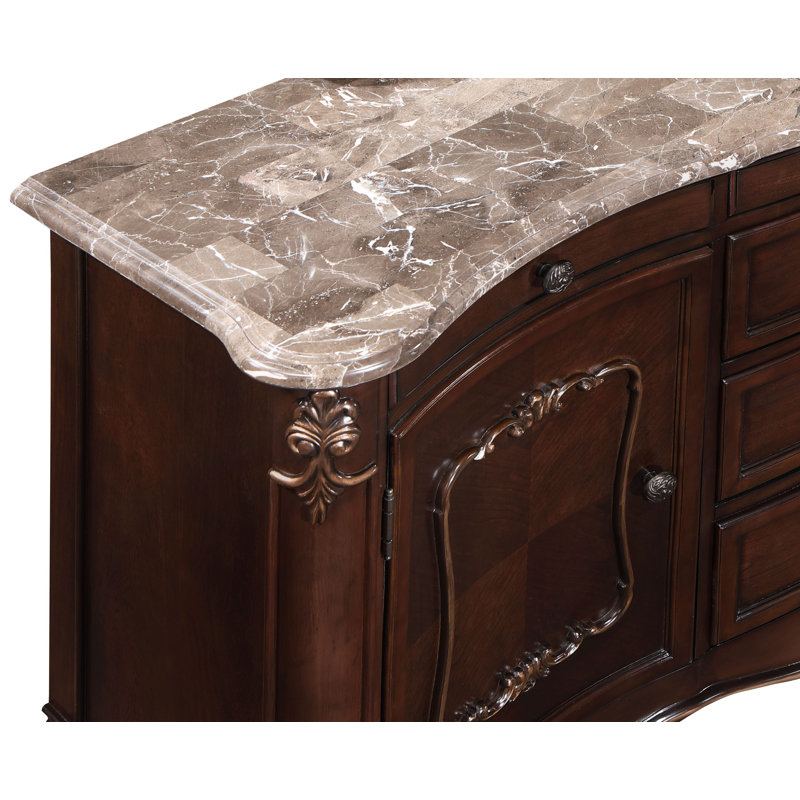 Constantine 6-Drawer Solid Wood Server, Cherry