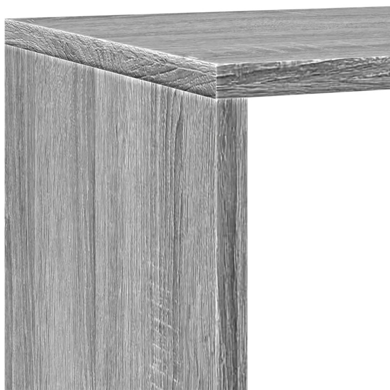 Andreca Bookcase, Grey Sonoma, (4 Shelves) 143.5cm H x 143.5cm W x 29cm D
